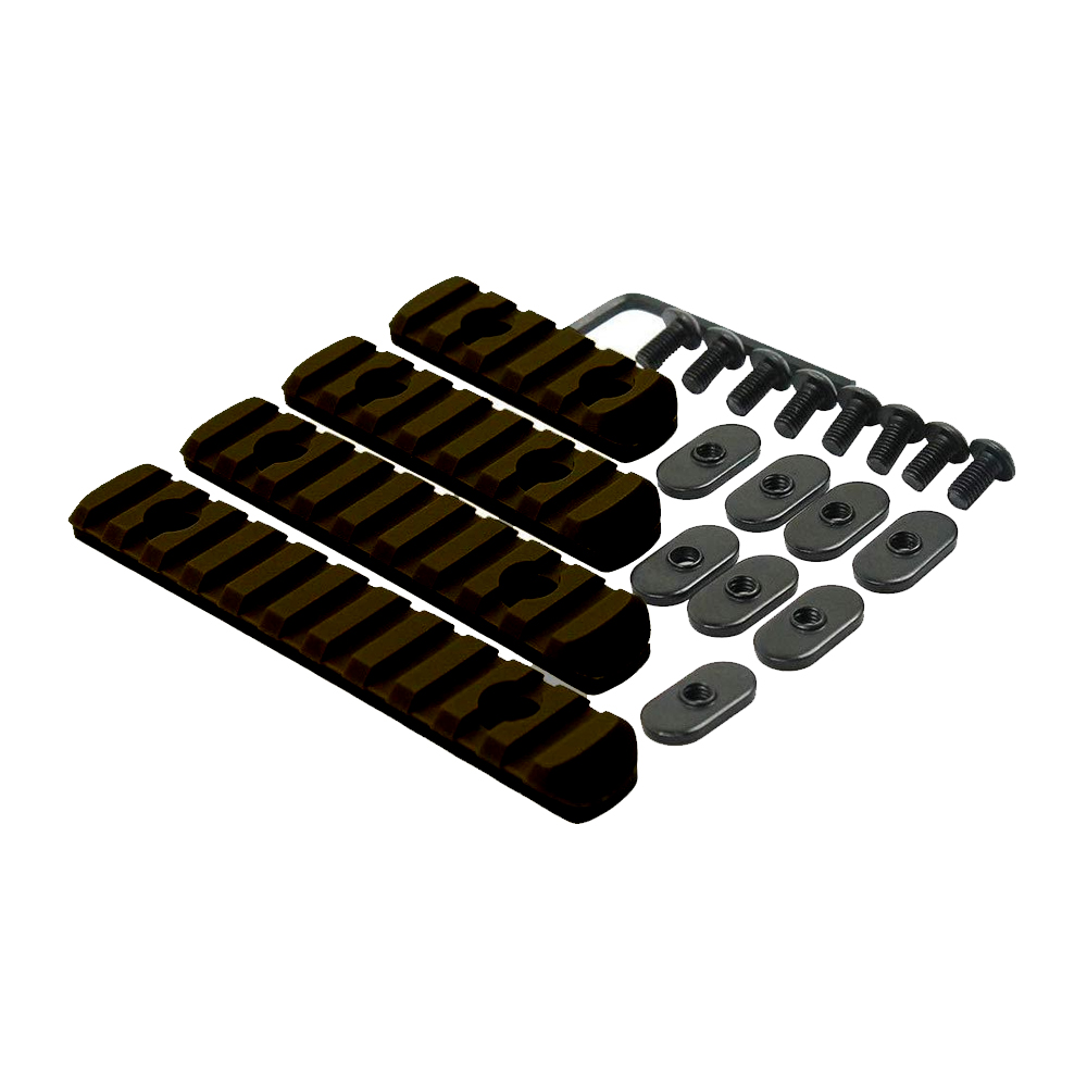 Wasdn - Secciones Riel Picatinny MP MOE Polimero BK